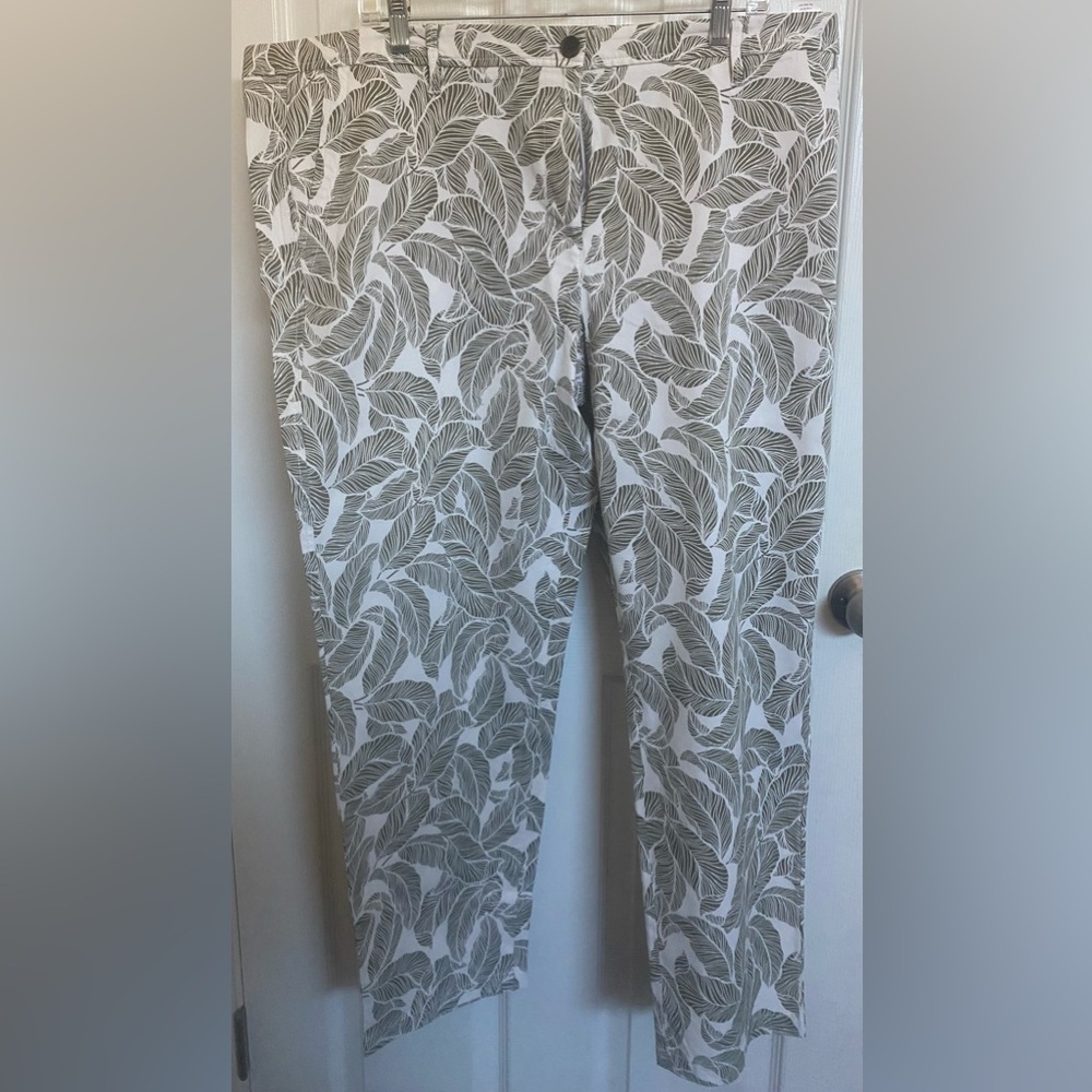 TALBOTS RELAXED CHINOS - LAYERED PALM LEAVES